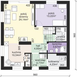 Parter projektu - Dom przy Cyprysowej 12 N
