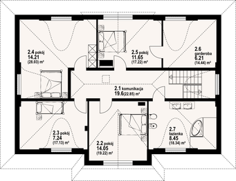 Poddasze projektu - Chmielniki dw 49x