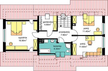 Poddasze projektu - BS-07 dwulokalowy