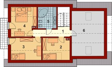 Poddasze projektu - Pinczer 4 z garażem XL