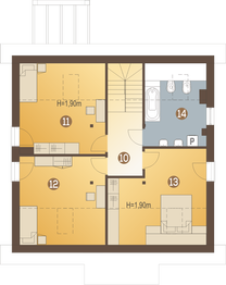 Poddasze projektu - Jarząbek III z garażem 1-st. [A]