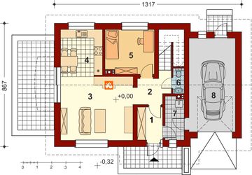 Parter projektu - Pinczer 6 z garażem