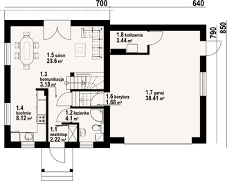 Parter projektu - Gładyszów mały 2g