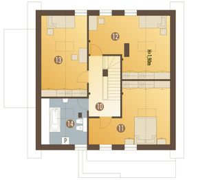 Poddasze projektu - Nowinka II z garażem 1-st. [A]