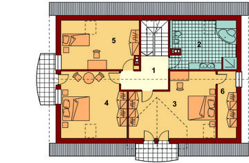 Poddasze projektu - Sznaucer 4 z garażem XL