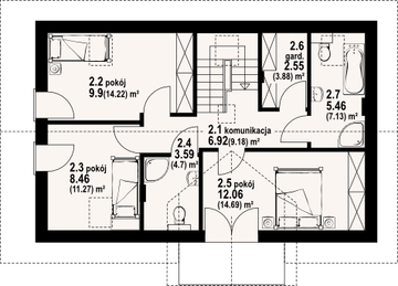 Poddasze projektu - Miłkowice m1