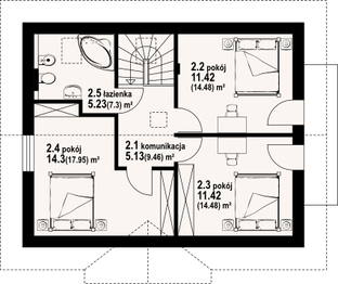 Poddasze projektu - Dzikowo