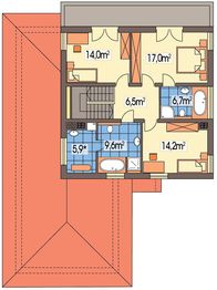 Piętro 1 projektu - Sewilla 2 wersja B paliwo stałe