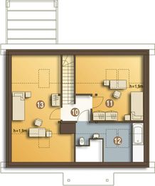 Poddasze projektu - Marcin II bez garażu [B]