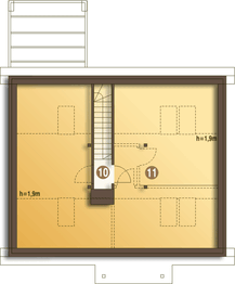 Poddasze projektu - Marcin II bez garażu [B1]