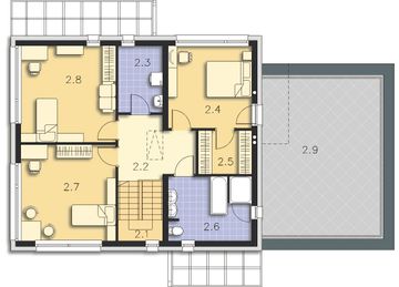 Piętro 1 projektu - Belfast VIII DCP268g