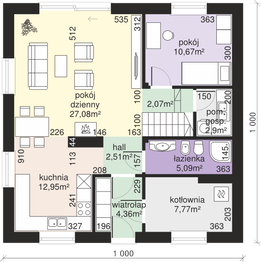 Parter projektu - Dom przy Oliwkowej NH