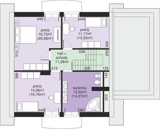Poddasze projektu - Dom przy Oliwkowej 2 H