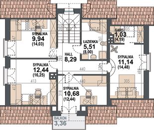 Poddasze projektu - Koralgol II K