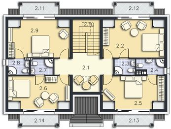 Poddasze projektu - Budynek agroturystyczny Brzoza 2 LMPS01a