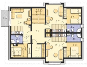 Poddasze projektu - Budynek agroturystyczny Dąb LMPS02