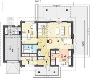 Parter projektu - Sowa 12 z garażem