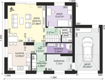 Parter projektu - Dom przy Oliwkowej 3 N