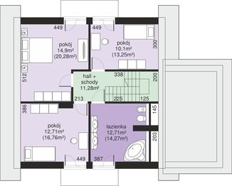 Poddasze projektu - Dom przy Oliwkowej 3 N