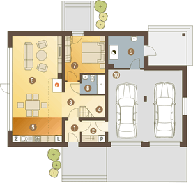 Parter projektu - Bernikla III z garażem 2-st. [A1]