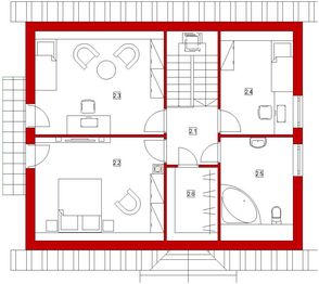 Poddasze projektu - Domek Prosty ES (009 ES)