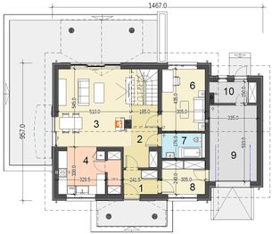 Parter projektu - Sowa 13 z garażem