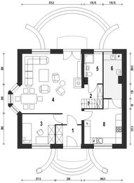 Parter projektu - Dom Dla Ciebie 1 w2 bez garażu [B]