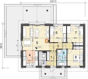 Parter projektu - Terrier 1 bez garażu