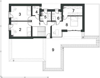 Piętro 1 projektu - Komfortowy D15 Wariant