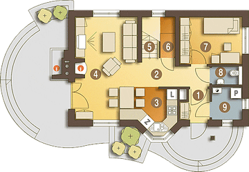 Parter projektu - Agatka styl bez garażu [B]