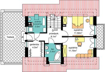 Poddasze projektu - BW-03 wariant 6