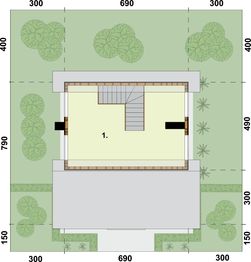 Poddasze projektu - Bari dom letniskowy z poddaszem szkielet drewniany