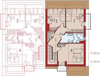 Poddasze projektu - Malwa G1 (bliźniak)