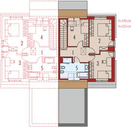 Poddasze projektu - Oliwier z wiatą (bliźniak)