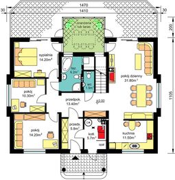 Parter projektu - BW-52 bez garażu