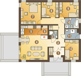 Parter projektu - Kalandra II bez garażu [B]