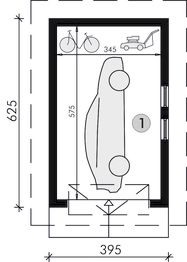 Parter projektu - G4 - garaż jednostanowiskowy