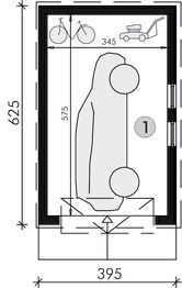 Parter projektu - G7 - garaż jednostanowiskowy