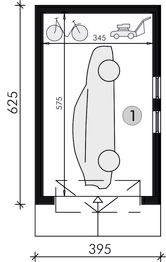 Parter projektu - G8 - garaż jednostanowiskowy