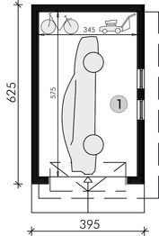 Parter projektu - G9 - garaż jednostanowiskowy