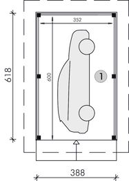 Parter projektu - W1 - wiata garażowa