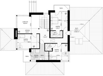 Piętro 1 projektu - Dom z widokiem 6