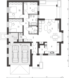 Parter projektu - Mikołaj z garażem 2-st. [A]