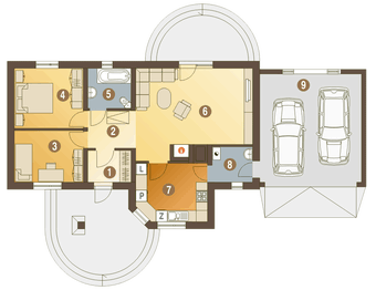 Parter projektu - Skowronek z garażem 2-st. [A1]