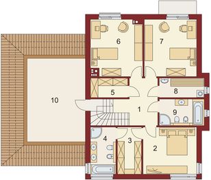 Piętro 1 projektu - Domena 310 B