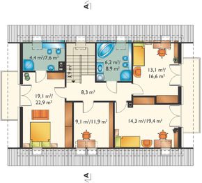 Poddasze projektu - Rudi - murowana – ceramika
