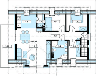 Poddasze projektu - Lantan