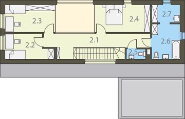 Piętro 1 projektu - Południowy