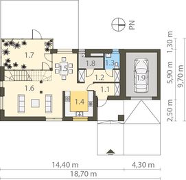 Parter projektu - Wycięty z antresolą