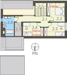 Poddasze projektu - Z kominem